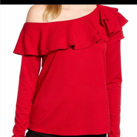 Gibson Tops - NWT Gibson One Side Off The Shoulder TEAL  Top  Size L